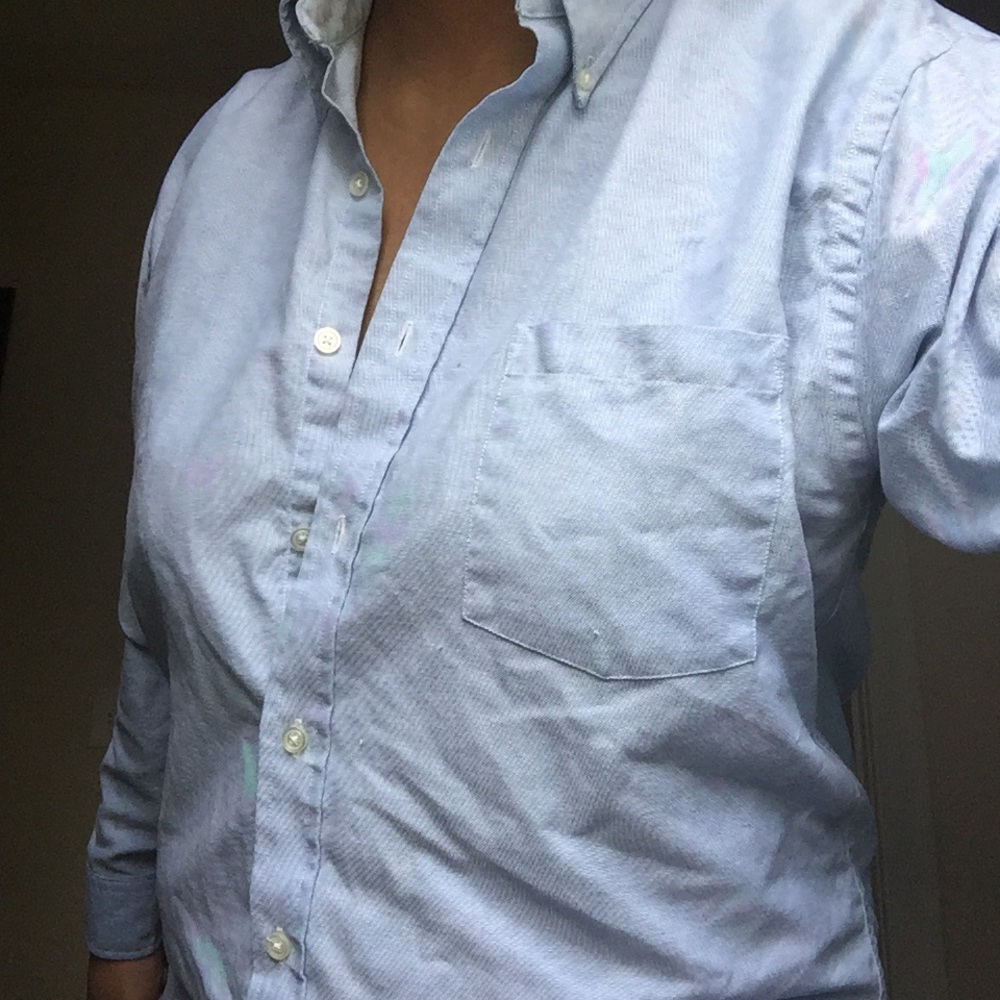 Pale Blue Button Down Collar Shirt